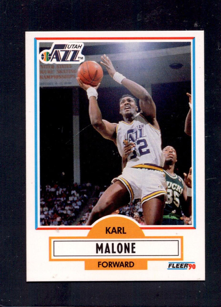 1990-91 Fleer #188 Karl Malone Utah Jazz Basketball Cards — RSA