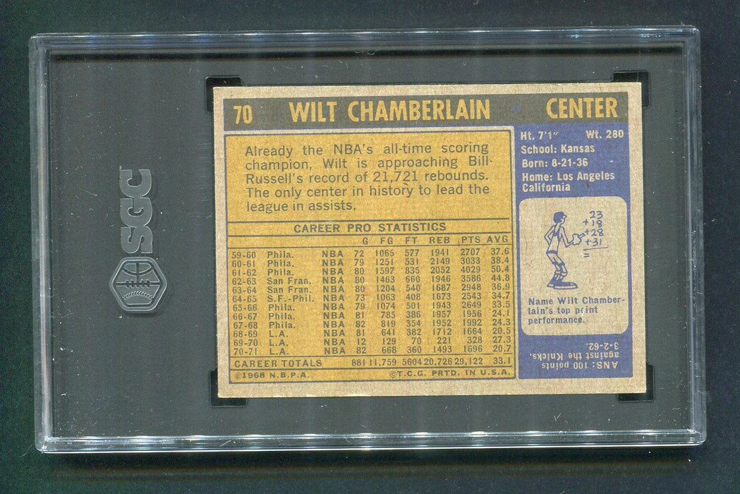 1971-72 Topps #70 Wilt Chamberlain Los Angeles SGC 4 Basketball Card - RSA