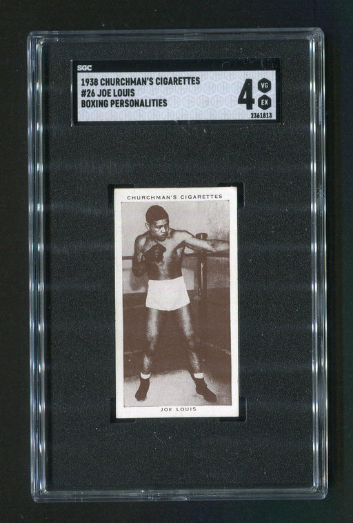 1938 Churchman's Cigarettes #26 Joe Louis SGC 4 Boxing Personalities Boxing Card - RSA