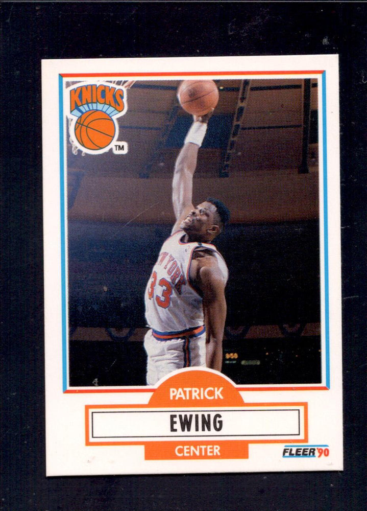1990-91 Fleer #125 Patrick Ewing New York Knicks Basketball Cards - RSA
