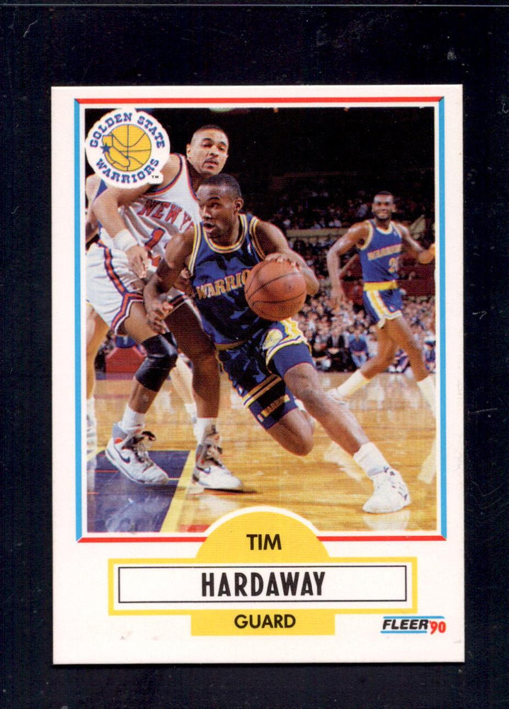 1990-91 Fleer #63 Tim Hardaway Golden State Warriors Rookie Basketball Cards - RSA