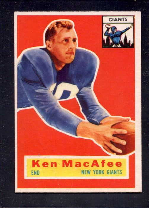 1956 Topps #65 Ken MacAfee Giants Football Card - RSA