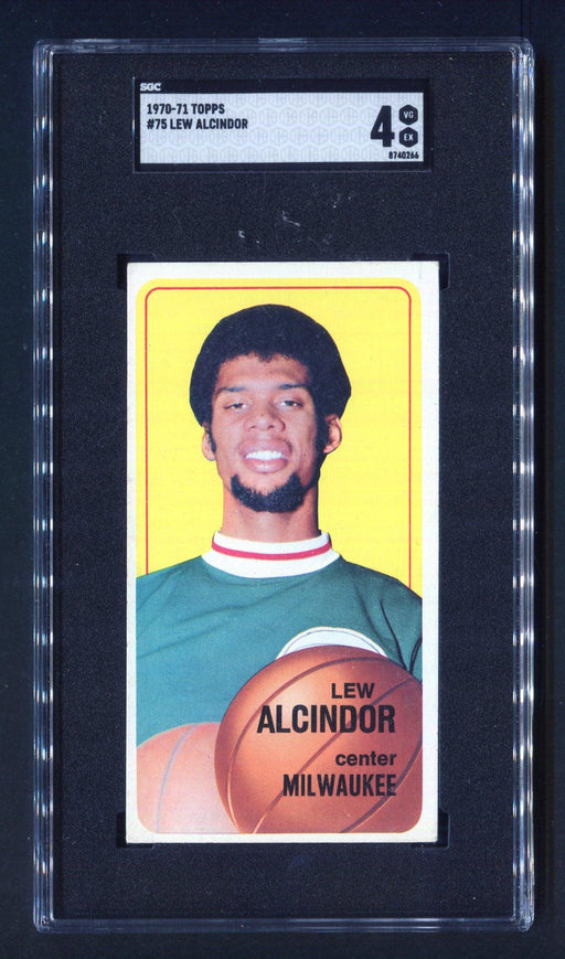 1970-71 Topps #75 Lew Alcindor/Kareem Abdul Jabbar SGC 4 2nd Year Basketball Card - RSA