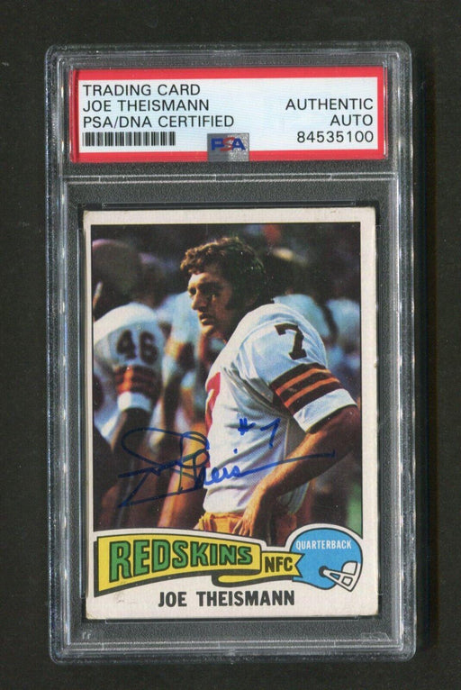 1974 Topps Joe Theismann #416 PSA/DNA Signed Rookie Football Card - RSA