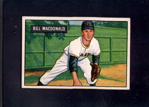 1951 Bill MacDonald Bowman #239 Pirates Rookie Baseball Card - RSA
