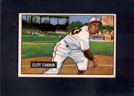 1951 Cliff Fannin Bowman #244 Browns Baseball Card - RSA