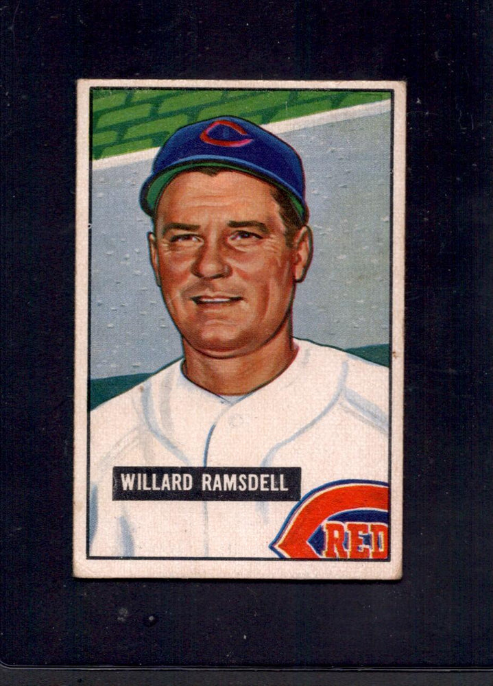 1951 Willard Ramsdell Bowman #251 Reds Rookie Baseball Card - RSA