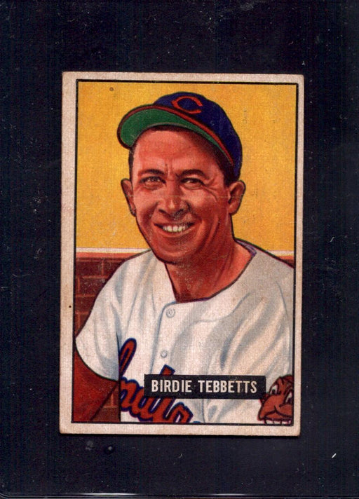 1951 Birdie Tebbetts Bowman #257 Indians Rookie Baseball Card - RSA