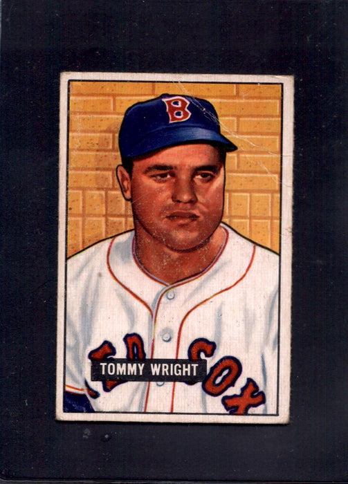 1951 Tommy Wright Bowman #271 Red Sox Rookie Baseball Card - RSA