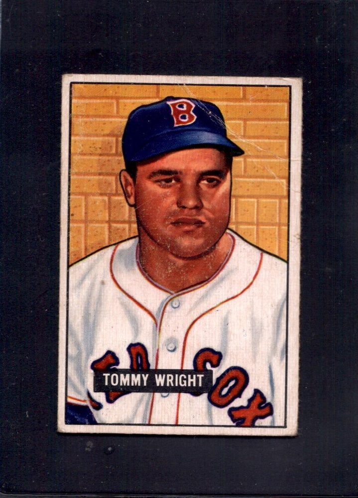 1951 Tommy Wright Bowman #271 Red Sox Rookie Baseball Card - RSA