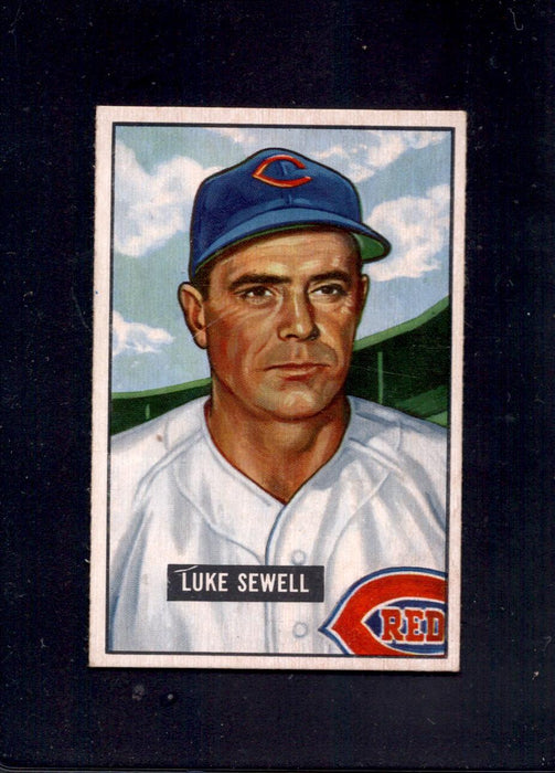 1951 Luke Sewell Bowman #322 Reds Manager Baseball Card - RSA