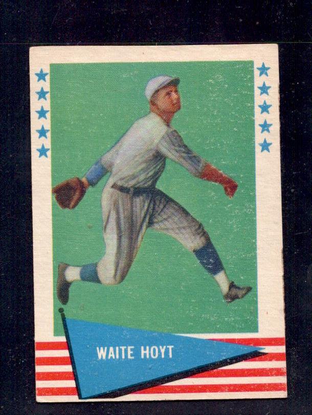1961 Waite Hoyt Fleer Baseball Greats #44 Yankees Baseball Card - RSA