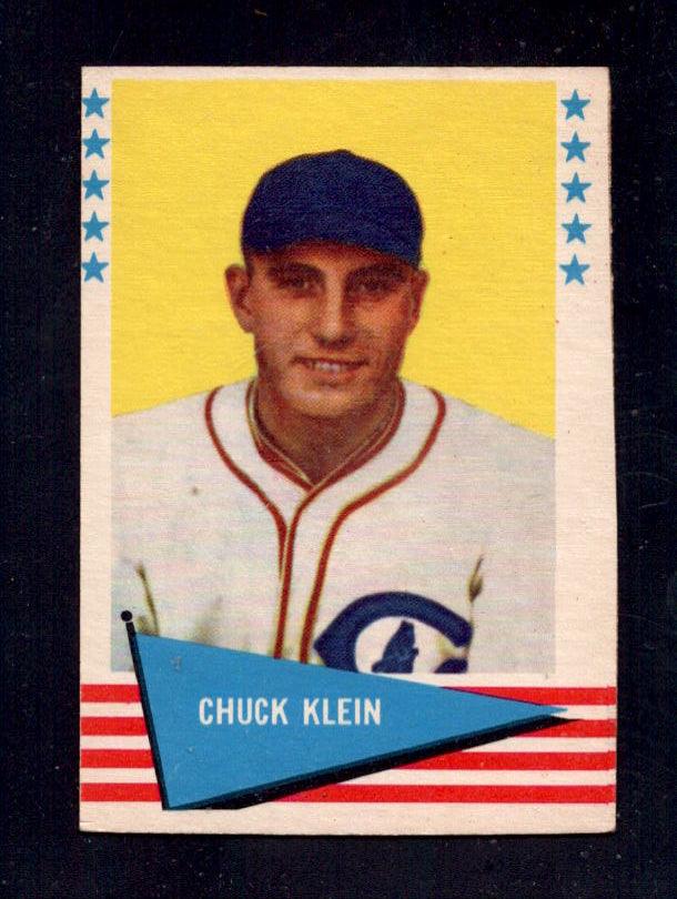 1961 Chuck Klein Fleer Baseball Greats #51 Cubs Baseball Card - RSA