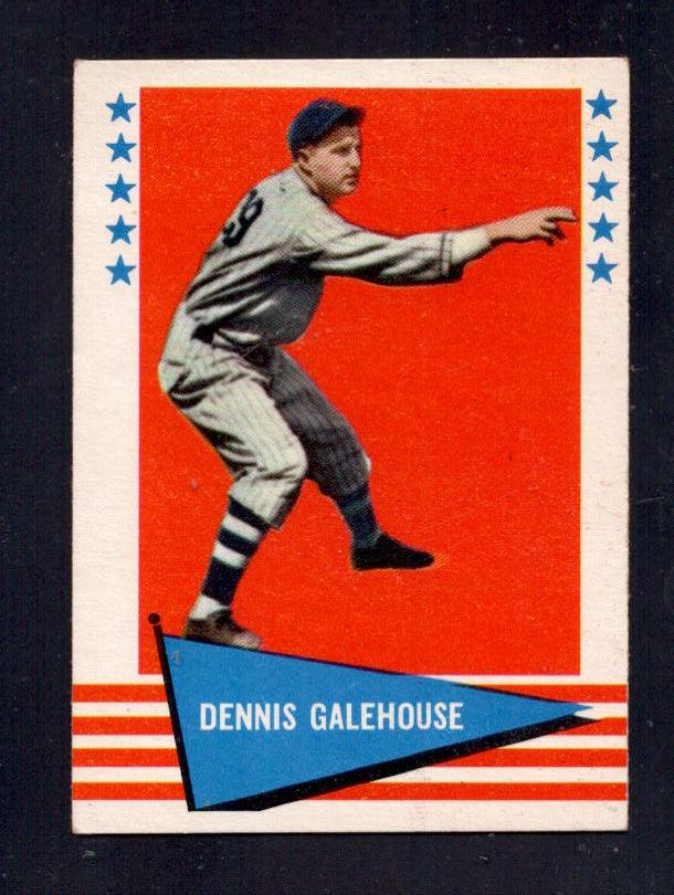 1961 Dennis Galehouse Fleer Baseball Greats #107 Red Sox Baseball Card - RSA