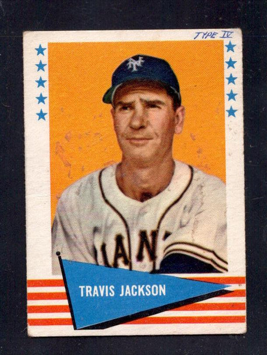 1961 Travis Jackson Fleer Baseball Greats #115 Giants Baseball Card - RSA