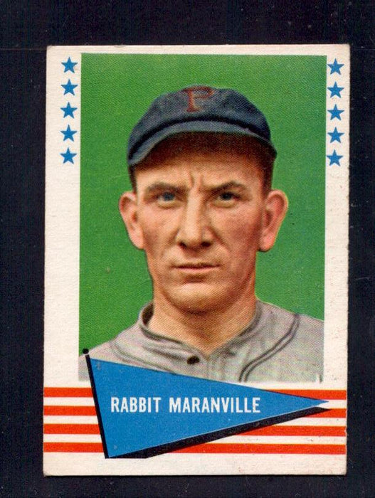 1961 Rabbit Maranville Fleer Baseball Greats #124 Pirates Baseball Card - RSA
