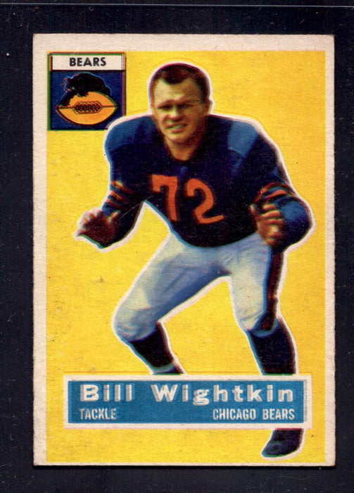 1956 Topps #107 Bill Wightkin Bears Football Card - RSA