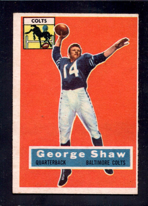 1956 Topps #108 George Shaw Colts Rookie Football Card - RSA