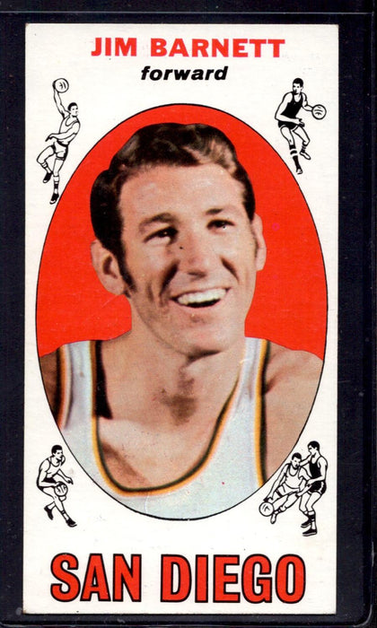 1969-70 Topps #51 Jim Barnett San Diego Rockets Rookie Basketball Cards - RSA