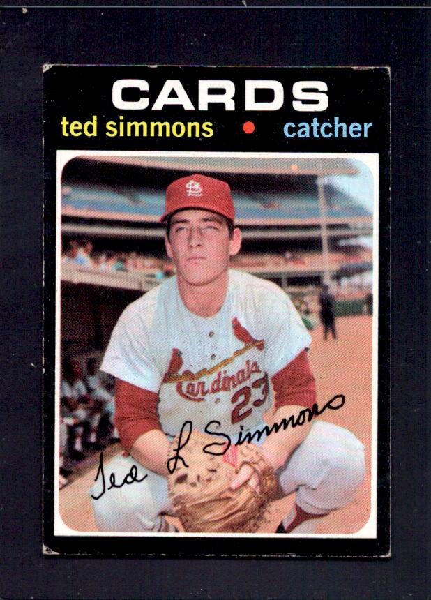 1971 Ted Simmons Topps #117 Cardinals Rookie Baseball Card - RSA