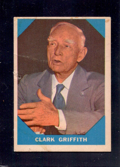 1960 Clark Griffith Fleer Baseball Greats #15 Baseball Card - RSA