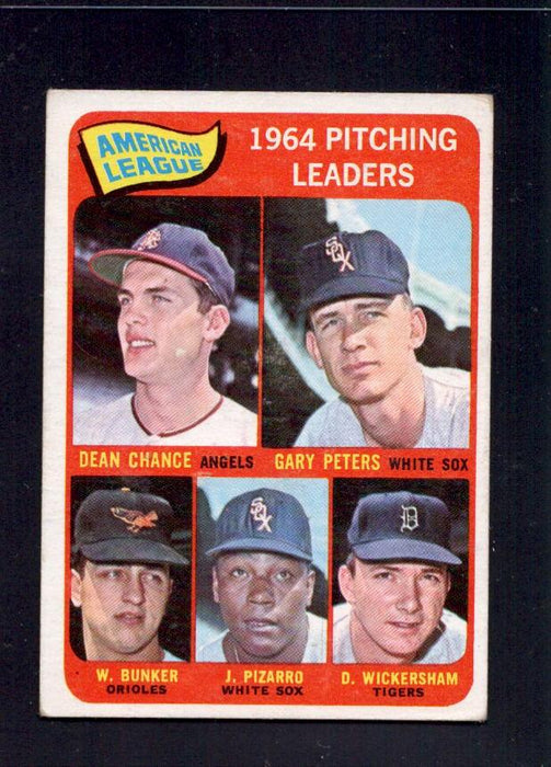 1965 Dean Chance Topps #9 1964 AL Pitching Leaders Baseball Card - RSA