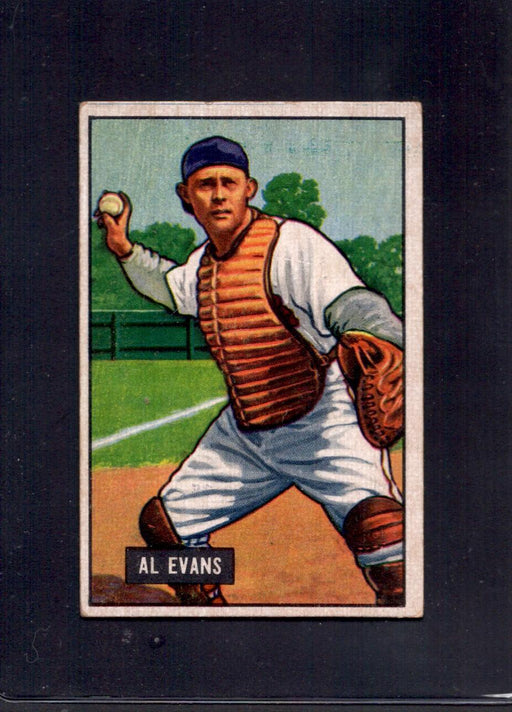 1951 Al Evans Bowman #38 Red Sox Baseball Card - RSA