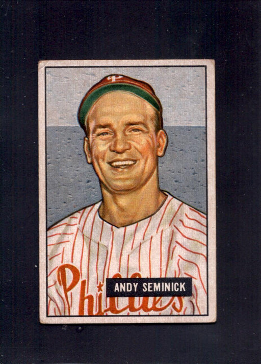 1951 Andy Seminick Bowman #51 Phillies Baseball Card - RSA