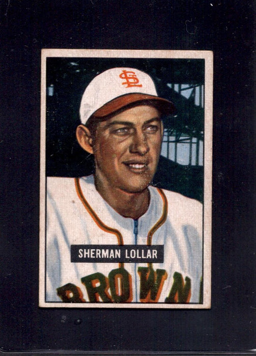 1951 Sherman Sherm Lollar Bowman #100 Browns Baseball Card - RSA