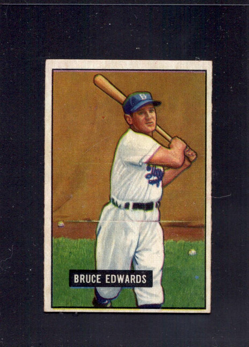 1951 Bruce Edwards Bowman #116 Dodgers Baseball Card - RSA