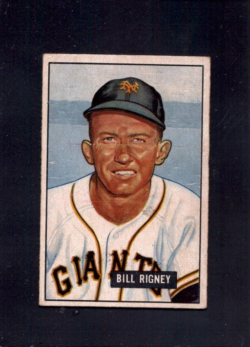 1951 Bill Rigney Bowman #125 Giants Baseball Card - RSA