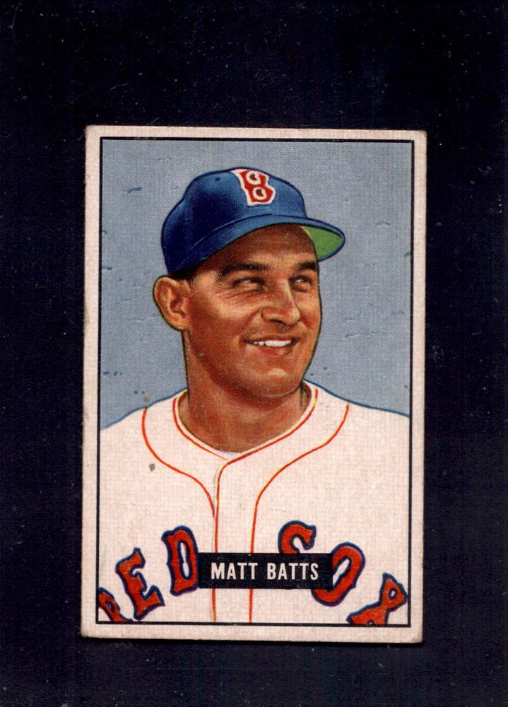 1951 Matt Batts Bowman #129 Red Sox Baseball Card - RSA
