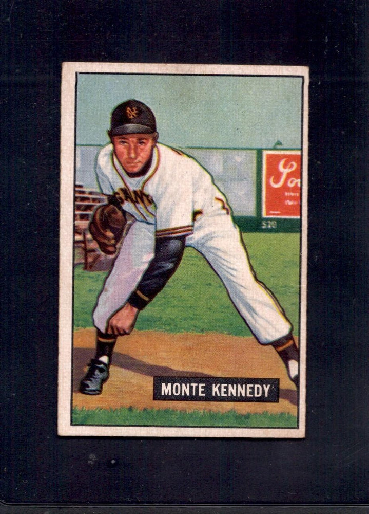 1951 Monte Kennedy Bowman #163 Giants Baseball Card - RSA
