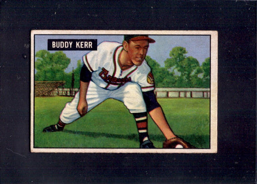 1951 Buddy Kerr Bowman #171 Braves Baseball Card - RSA