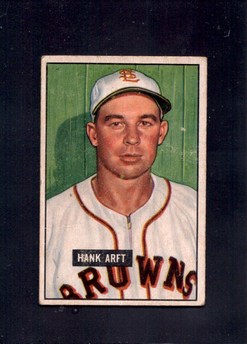 1951 Hank Arft Bowman #173 Browns Baseball Card - RSA