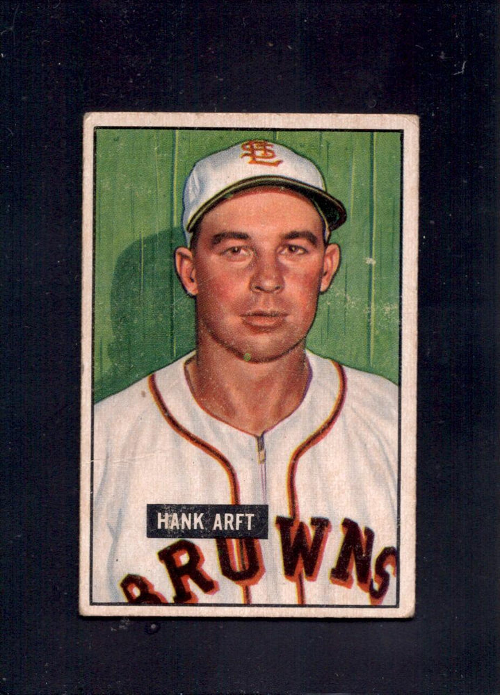 1951 Hank Arft Bowman #173 Browns Baseball Card - RSA
