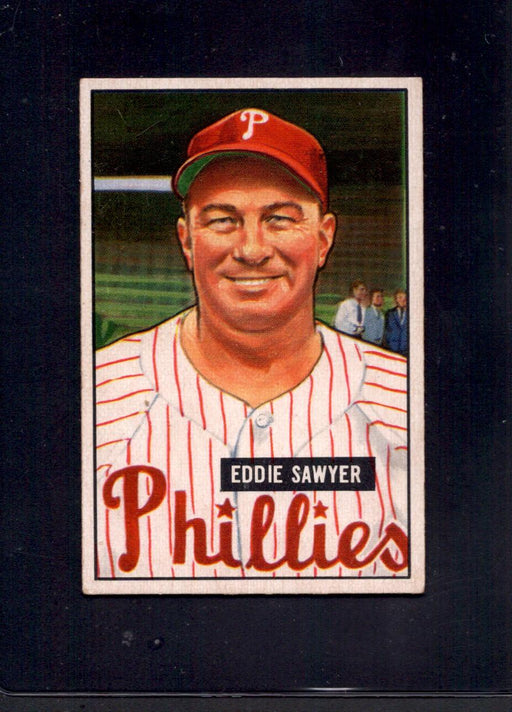 1951 Eddie Sawyer Bowman #184 Phillies Baseball Card - RSA