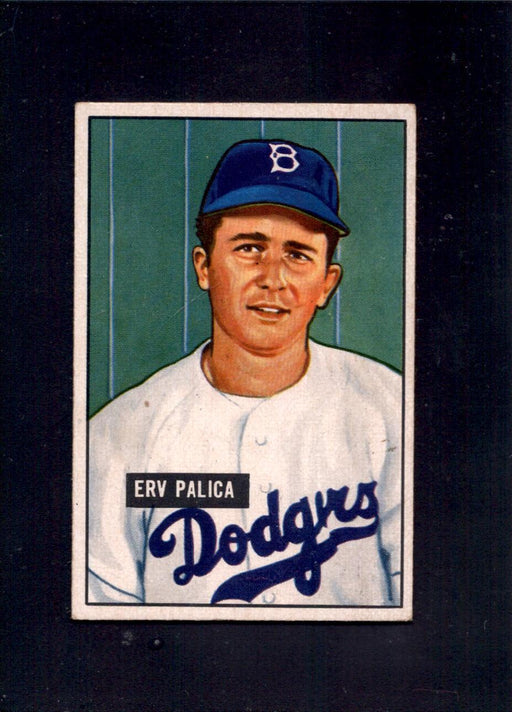 1951 Erv Palica Bowman #189 Dodgers Rookie Baseball Card - RSA