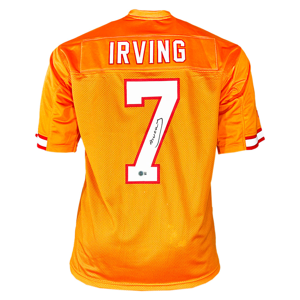 Bucky Irving Signed Tampa Bay Orange Football Jersey (Beckett)