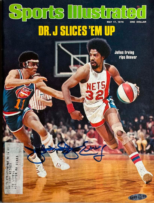 Julius Erving Signed Sports Illustrated 5/17/1976 Issue (JSA)