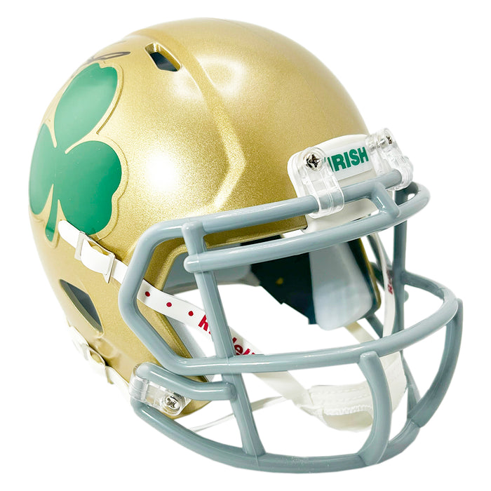 Rocket Ismail Signed Notre Dame Fighting Irish Shamrock Speed Mini Football Helmet (JSA)