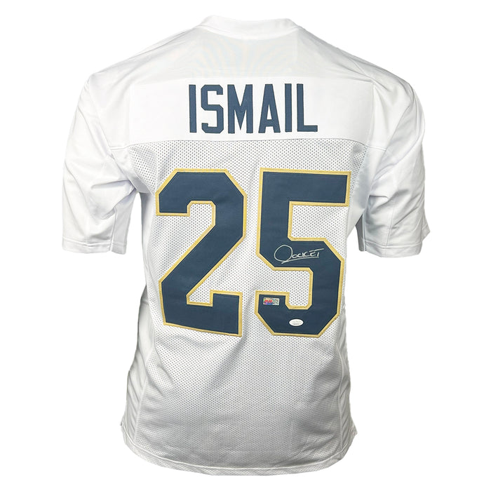 Rocket Ismail Notre Dame Autographed Football Jersey White (JSA)