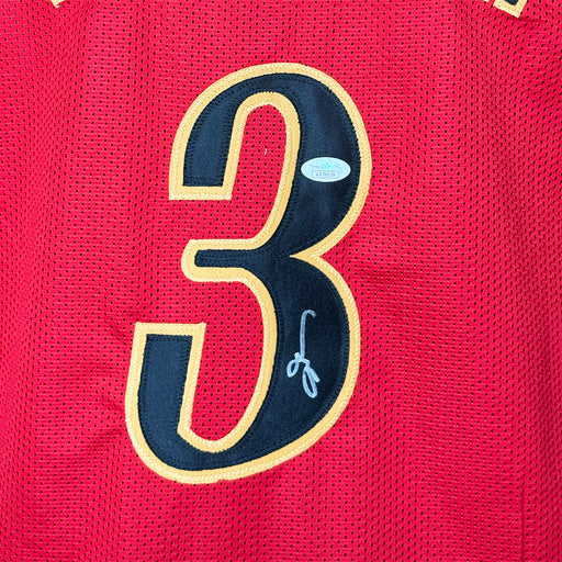 Allen Iverson Signed Philadelphia Red Throwback Basketball Jersey (JSA)