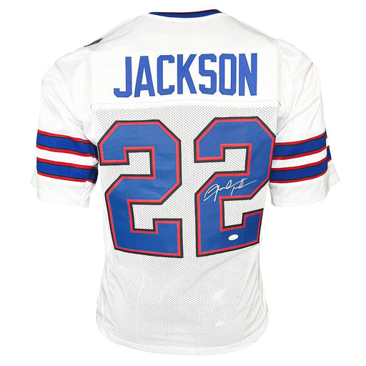 Fred Jackson Signed Buffalo White Football Jersey (JSA) - RSA