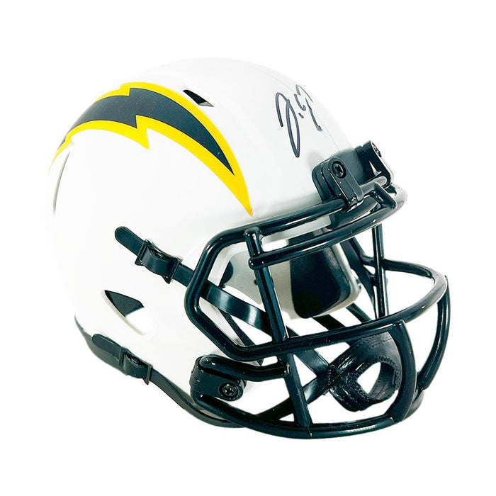 JC Jackson Signed Los Angeles Chargers Lunar Eclipse Speed Mini Football Helmet (JSA) - RSA