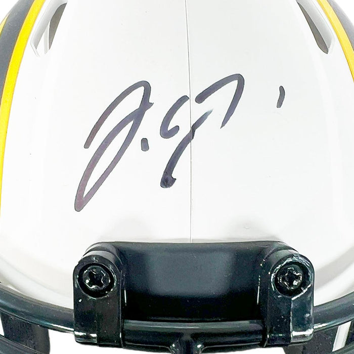 JC Jackson Signed Los Angeles Chargers Lunar Eclipse Speed Mini Football Helmet (JSA) - RSA