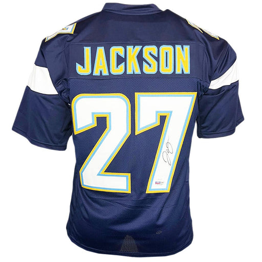 JC Jackson Signed Los Angeles Dark Blue Football Jersey (JSA) - RSA