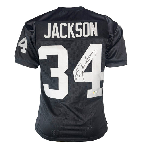 Bo Jackson Signed Oakland Black Football Jersey (Beckett)
