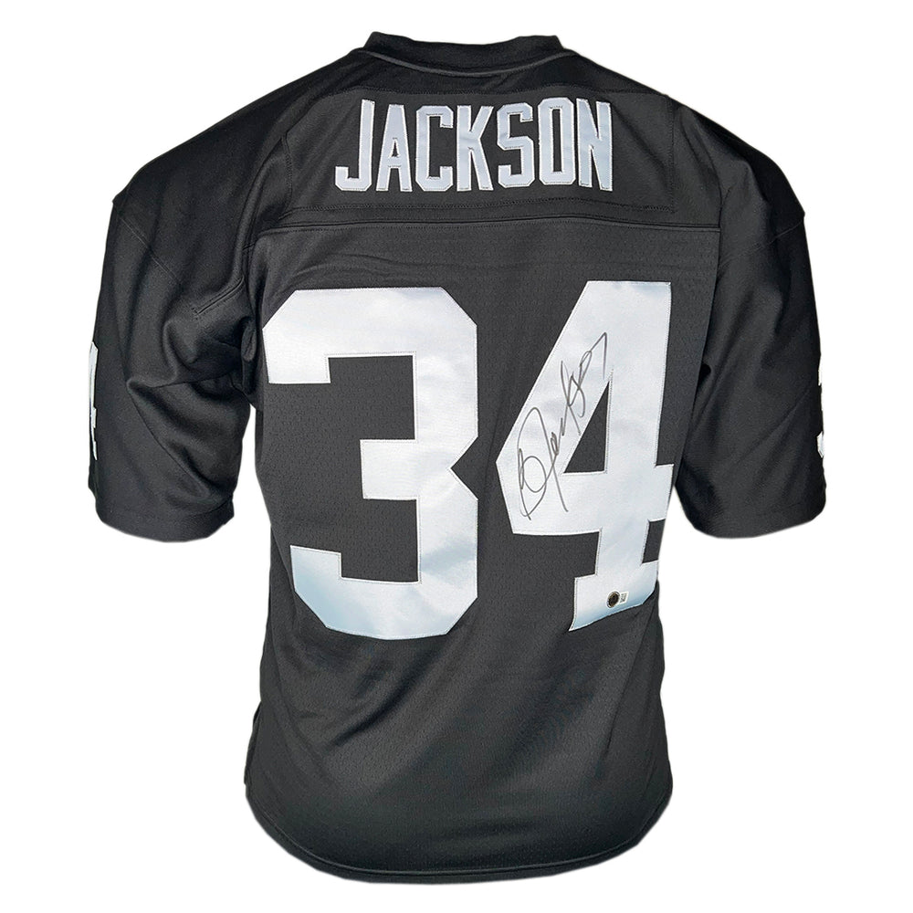 Bo Jackson Signed Authentic Los Angeles Raiders Black Football Jersey (Beckett)