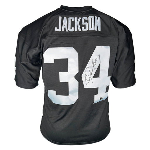 Bo Jackson Signed Authentic Los Angeles Raiders Black Football Jersey (Beckett)